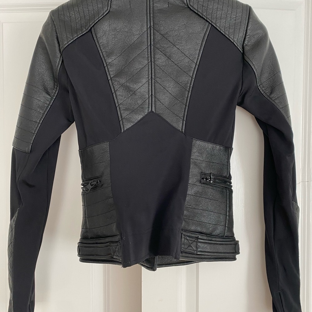 Blanc Noir Black Leather Jacket